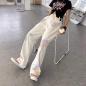 Preview: 360Home Damen Gerade Weite Loose-Fit Tie-Dye Jeans Weiß